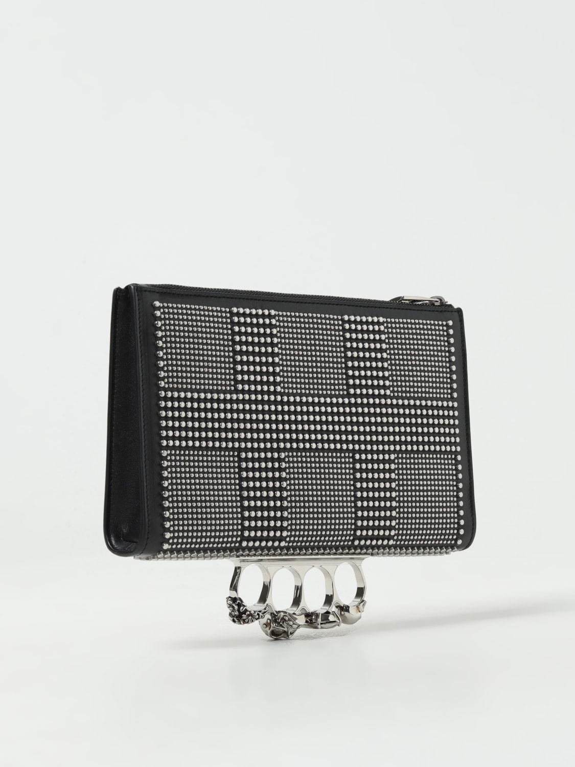 Alexander McQueen leather pouch with studs - 2