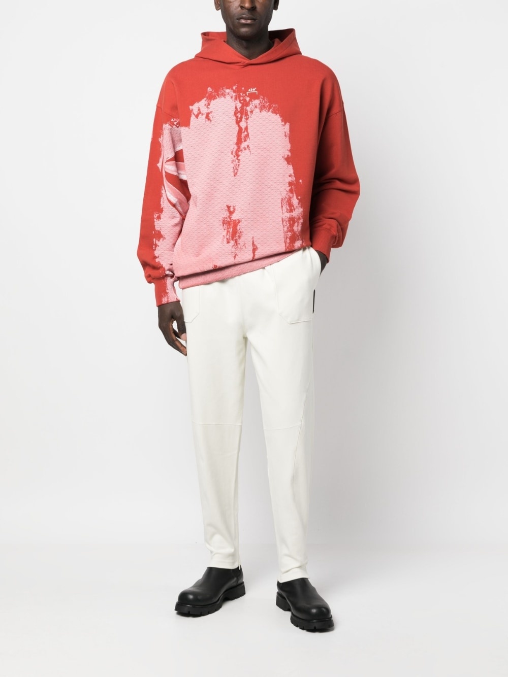 tie-dye effect hooded sweatshirt - 2