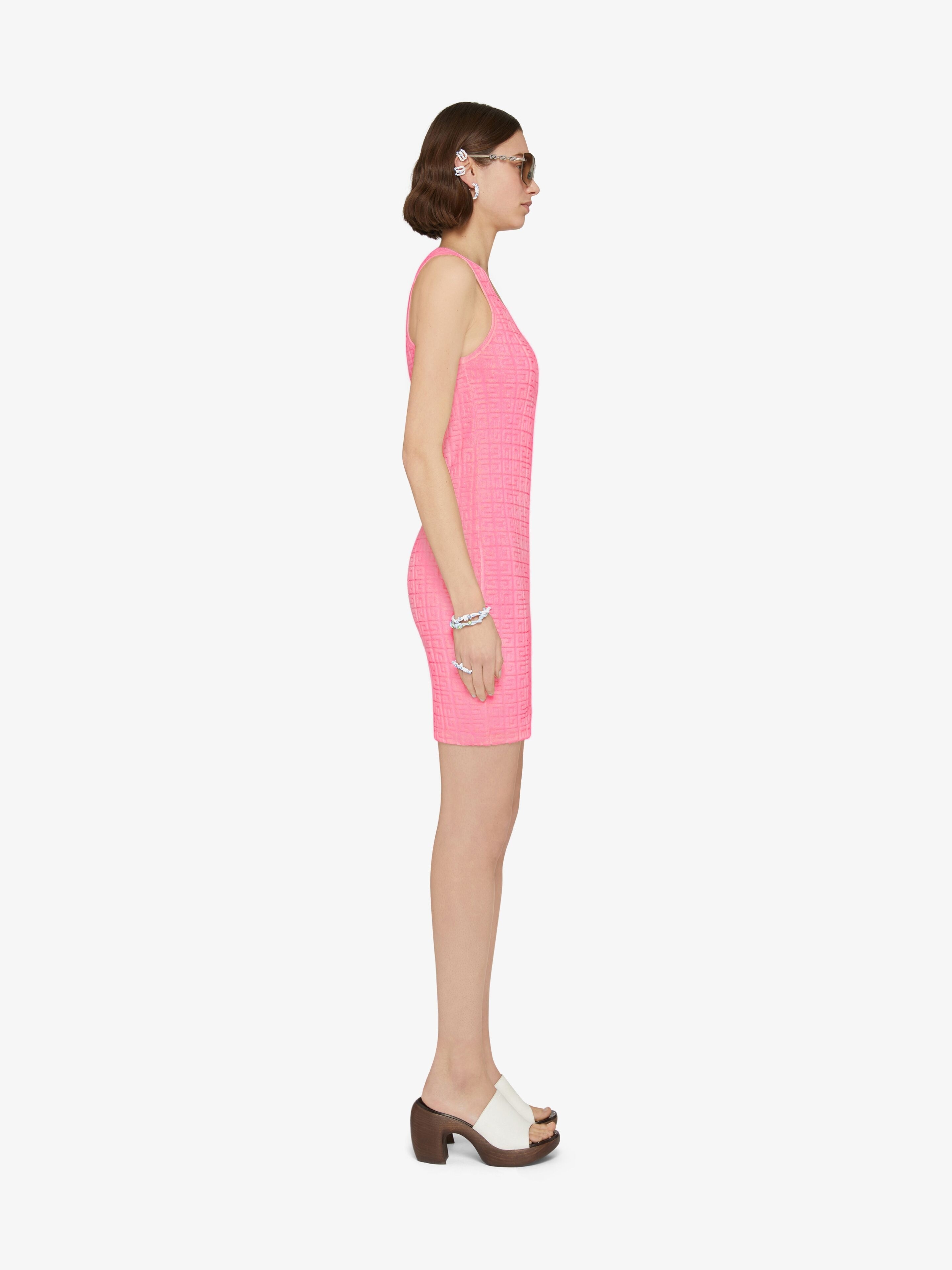 TANK TOP DRESS IN 4G COTTON TOWELLING JACQUARD - 3