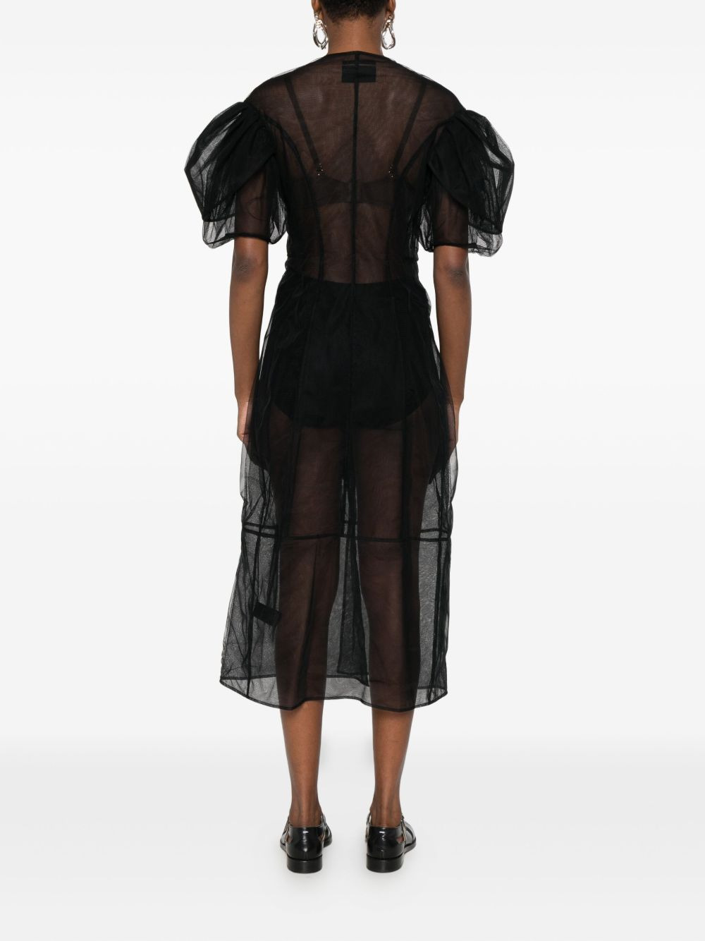 semi-sheer dress - 4
