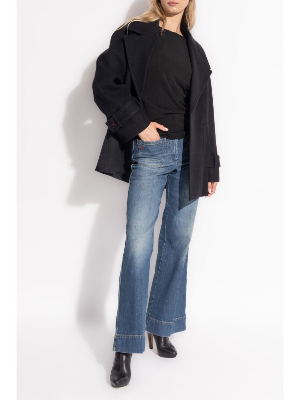wool double breasted coat - 2