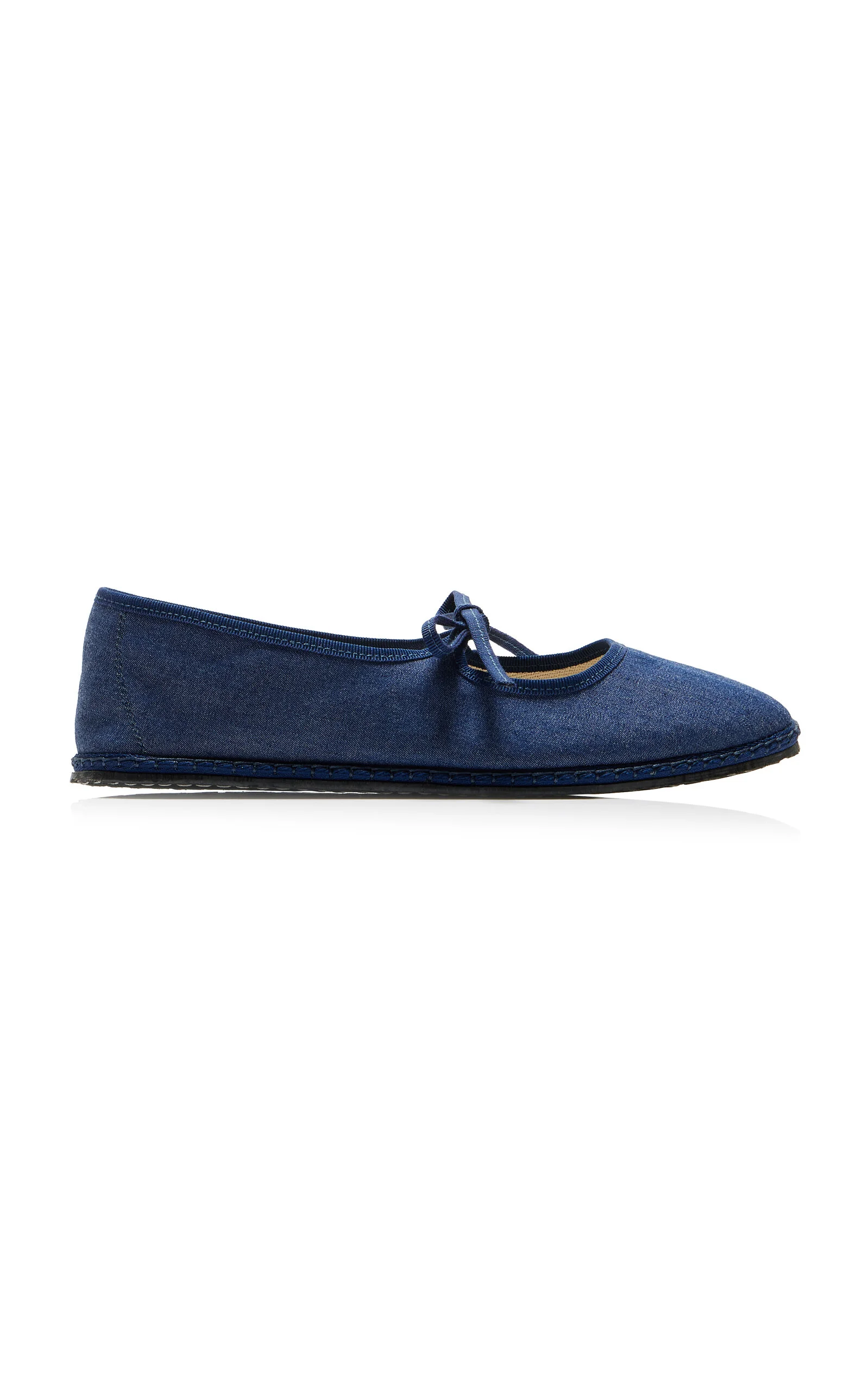 Exclusive Brigitte Denim Mary Jane Flats blue - 1