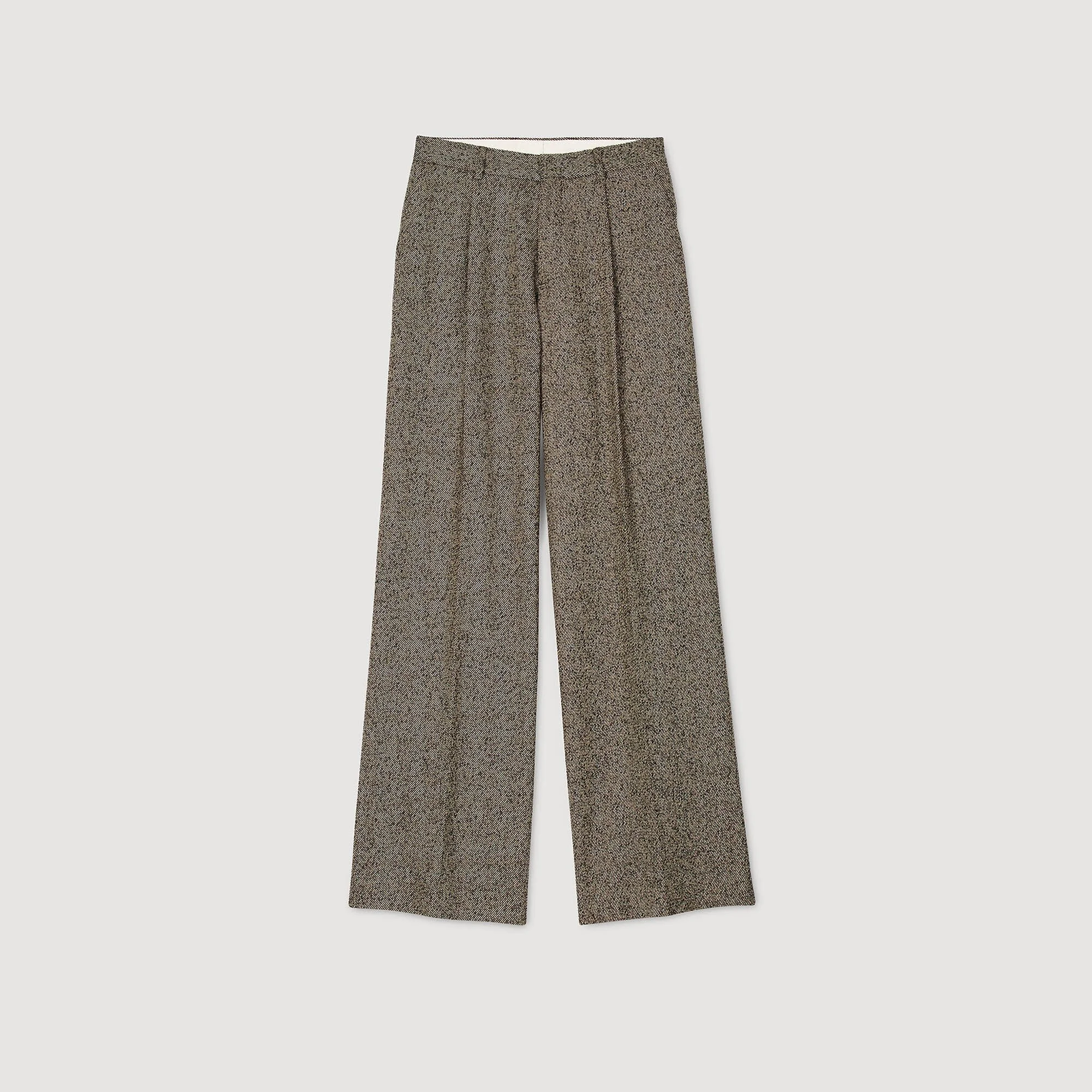 WIDE-LEG SUIT TROUSERS - 1