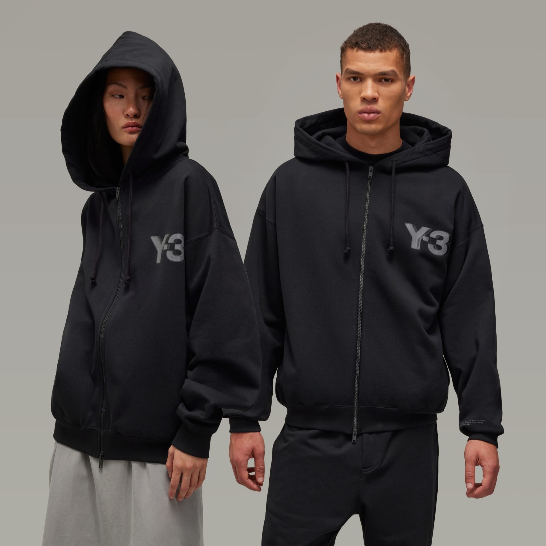 Y-3 Logo Zip Hoodie - 3