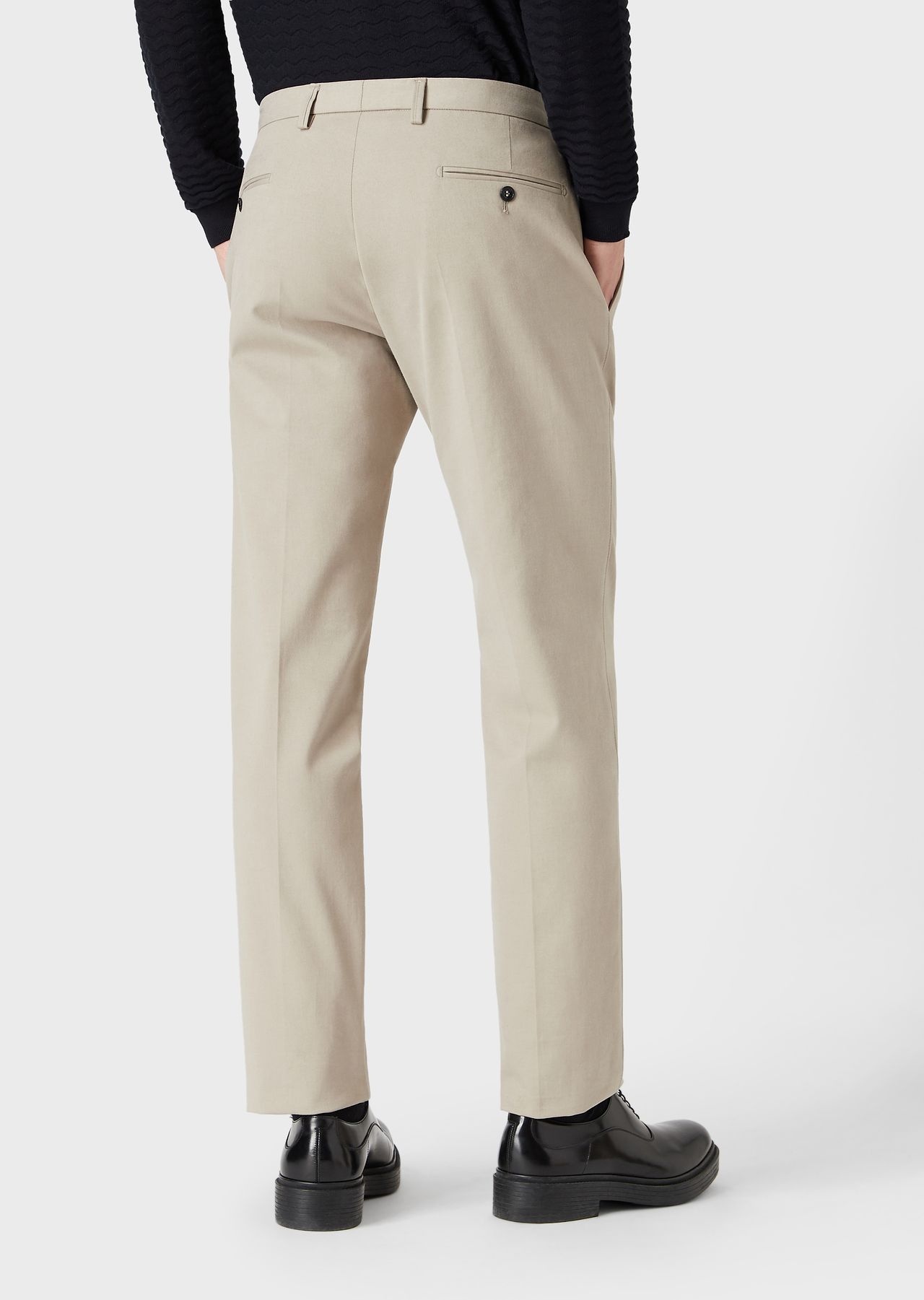 Stretch cashmere and cotton trousers - 2