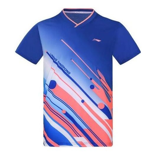 Li-Ning National Team Table Tennis Jersey T-Shirt 'Blue' AAYS017-3 - 1