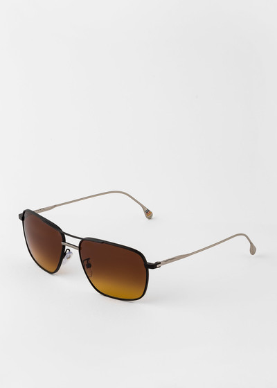 Paul Smith Matte Black 'Foster' Sunglasses outlook