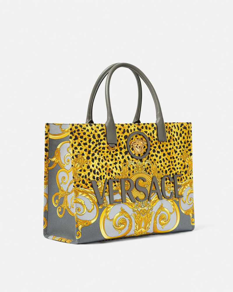 VERSACE Cheetah Foulard La Medusa Large Tote Bag outlook