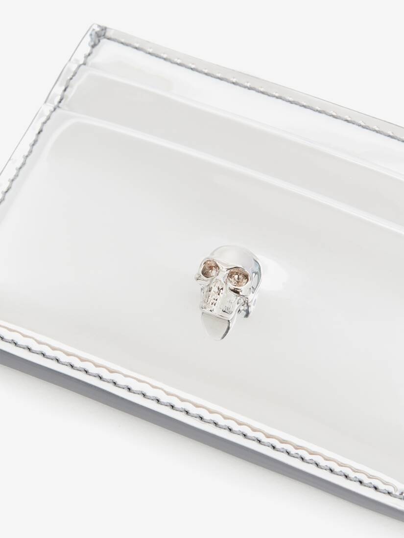 Women's Skull Card Holder in Silver - 4