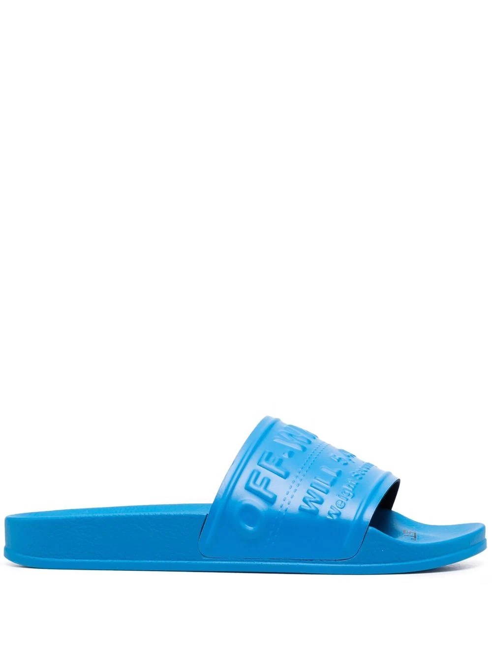 logo-embossed slip-on slides - 1