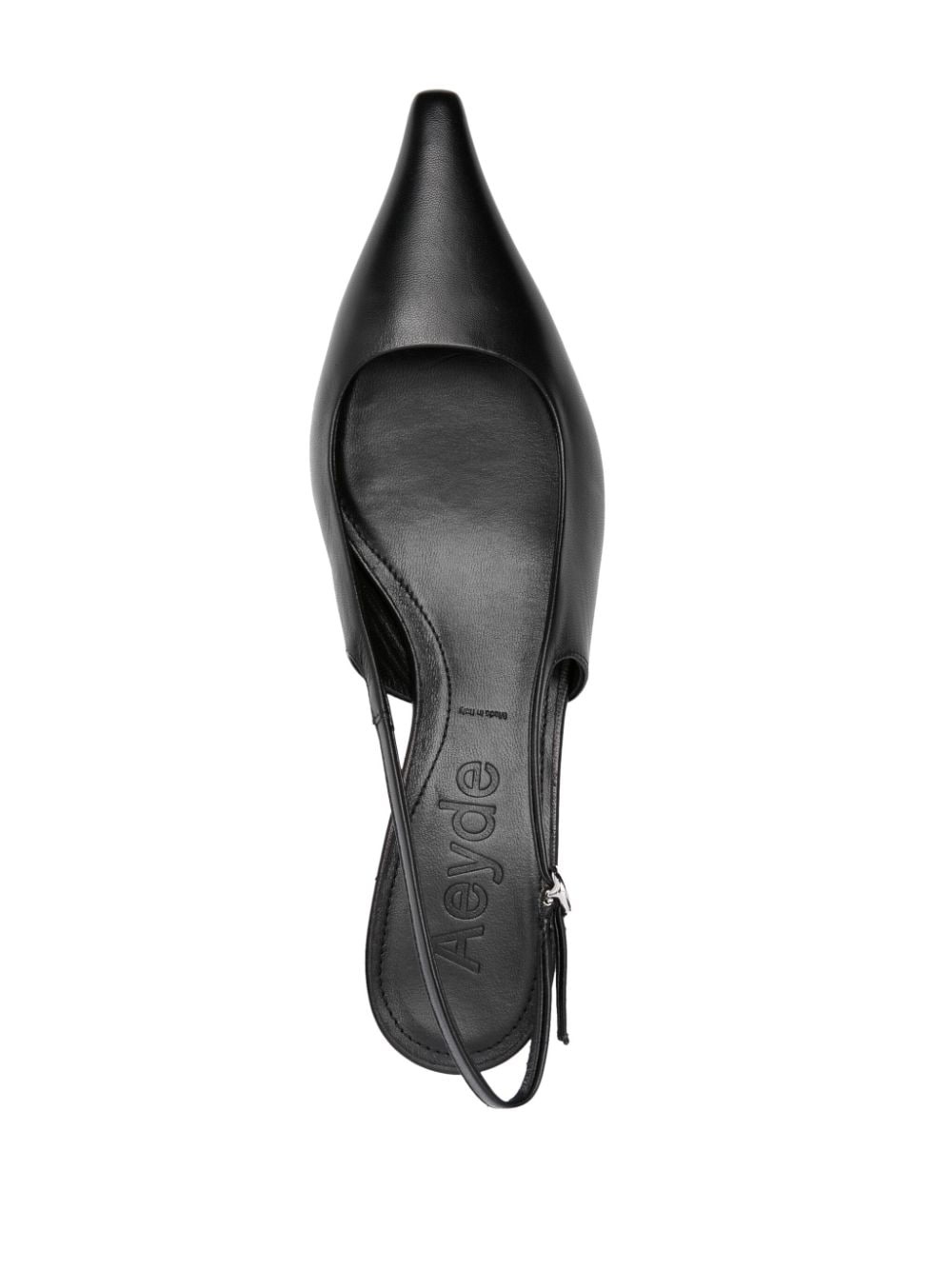 50mm pointed-toe leather pumps - 4