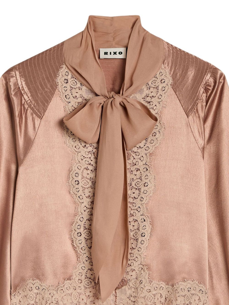 RIXO Nalani lace-trimmed blouse outlook
