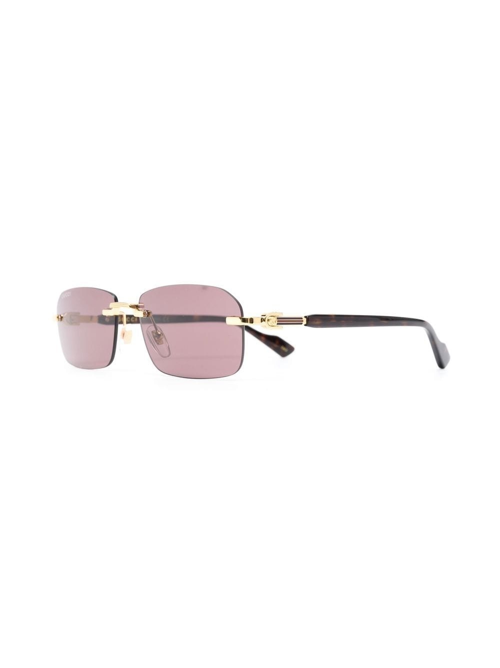 rimless rectangle-frame sunglasses - 2