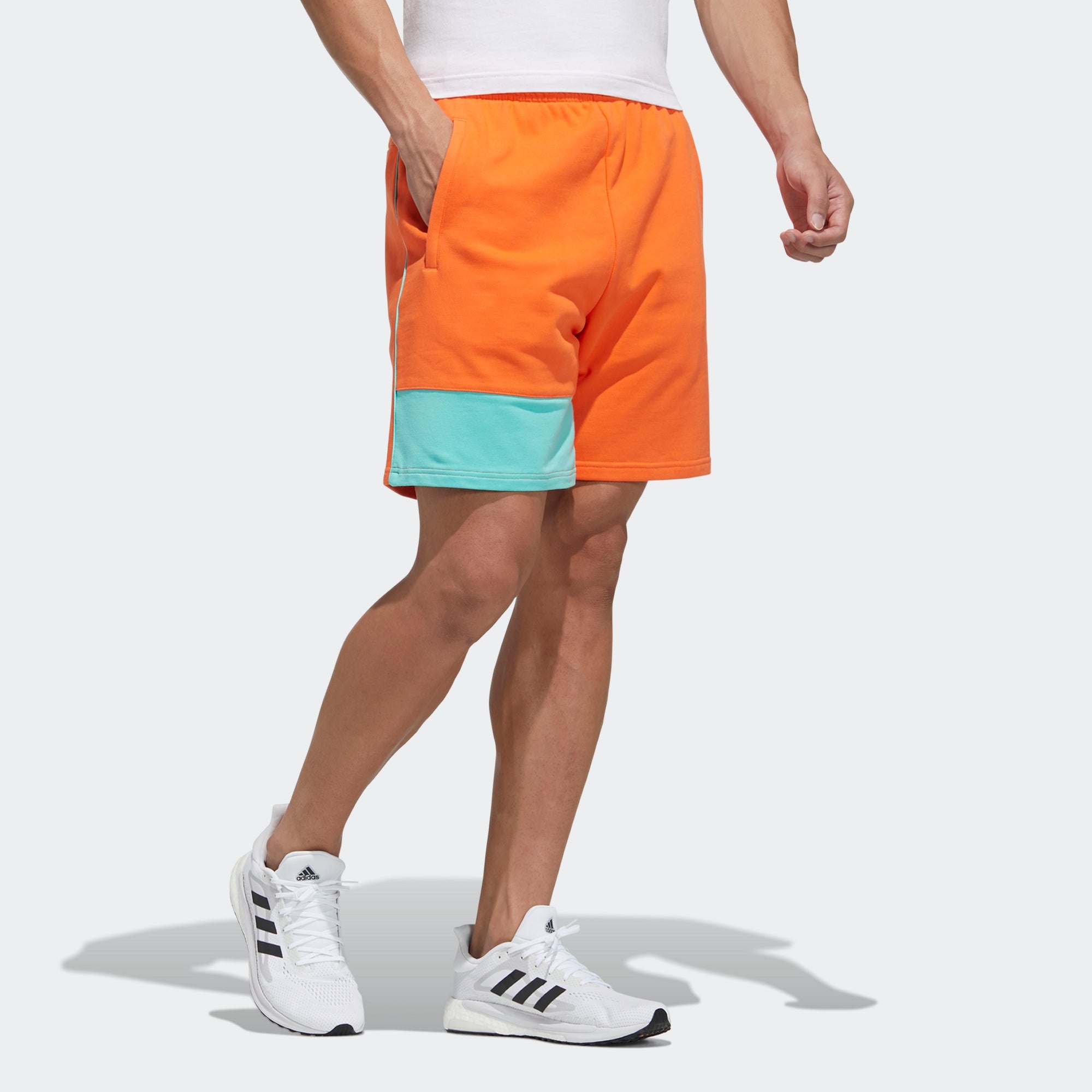 adidas Ub Sht Kn Sports Stylish Contrast Color Stitching Shorts Orange GP0829 - 4