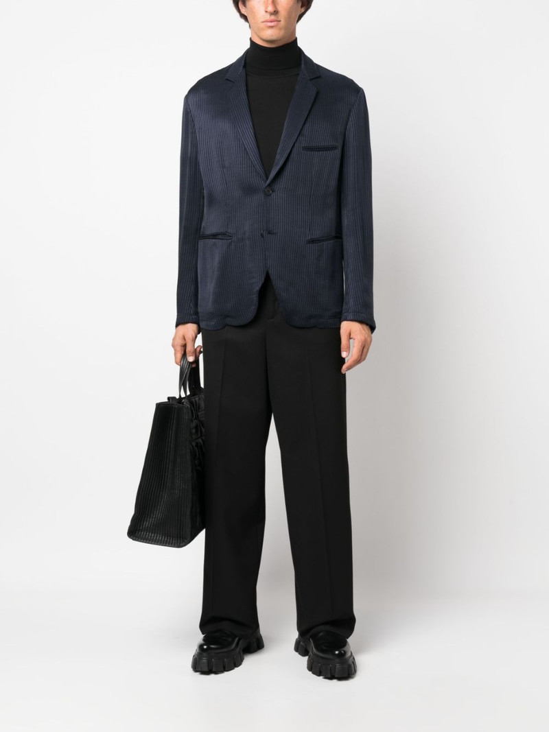 GIORGIO ARMANI striped single-breasted blazer outlook