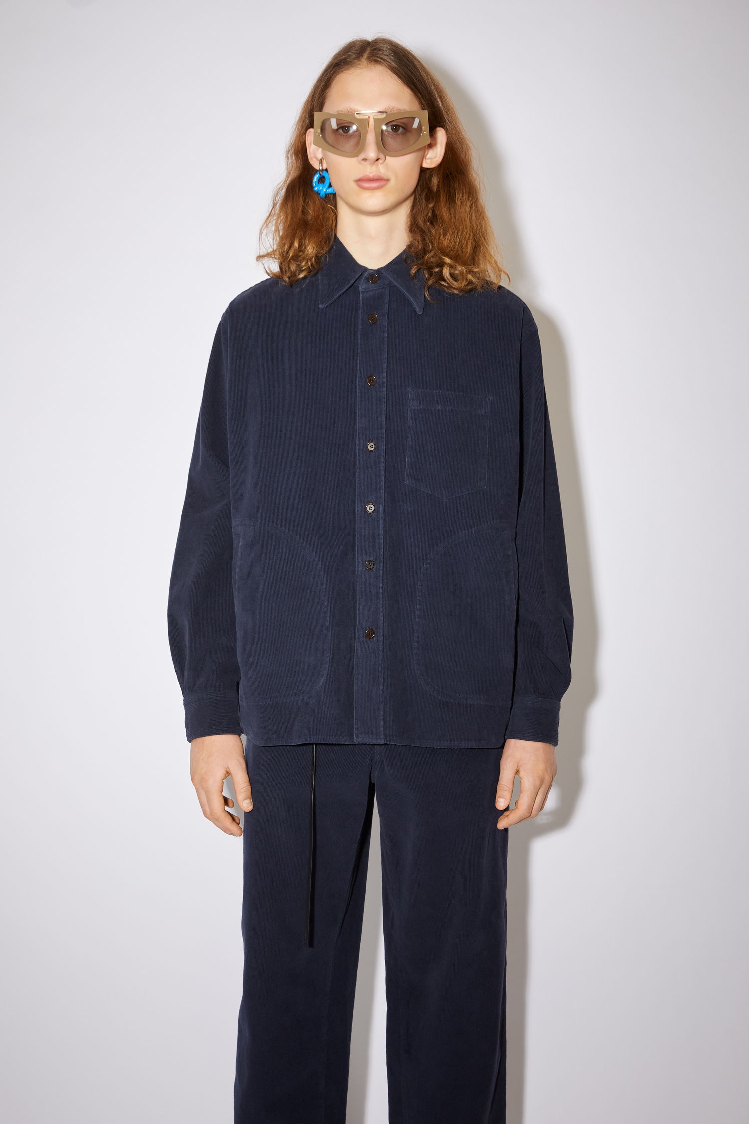 Corduroy shirt - Midnight blue - 2