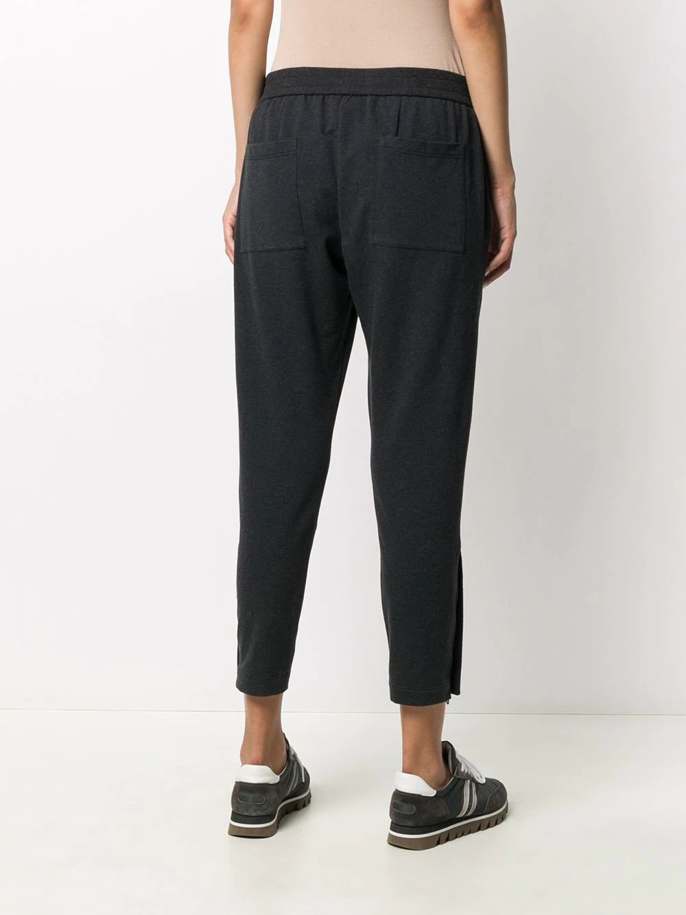 drawstring cropped trousers - 4