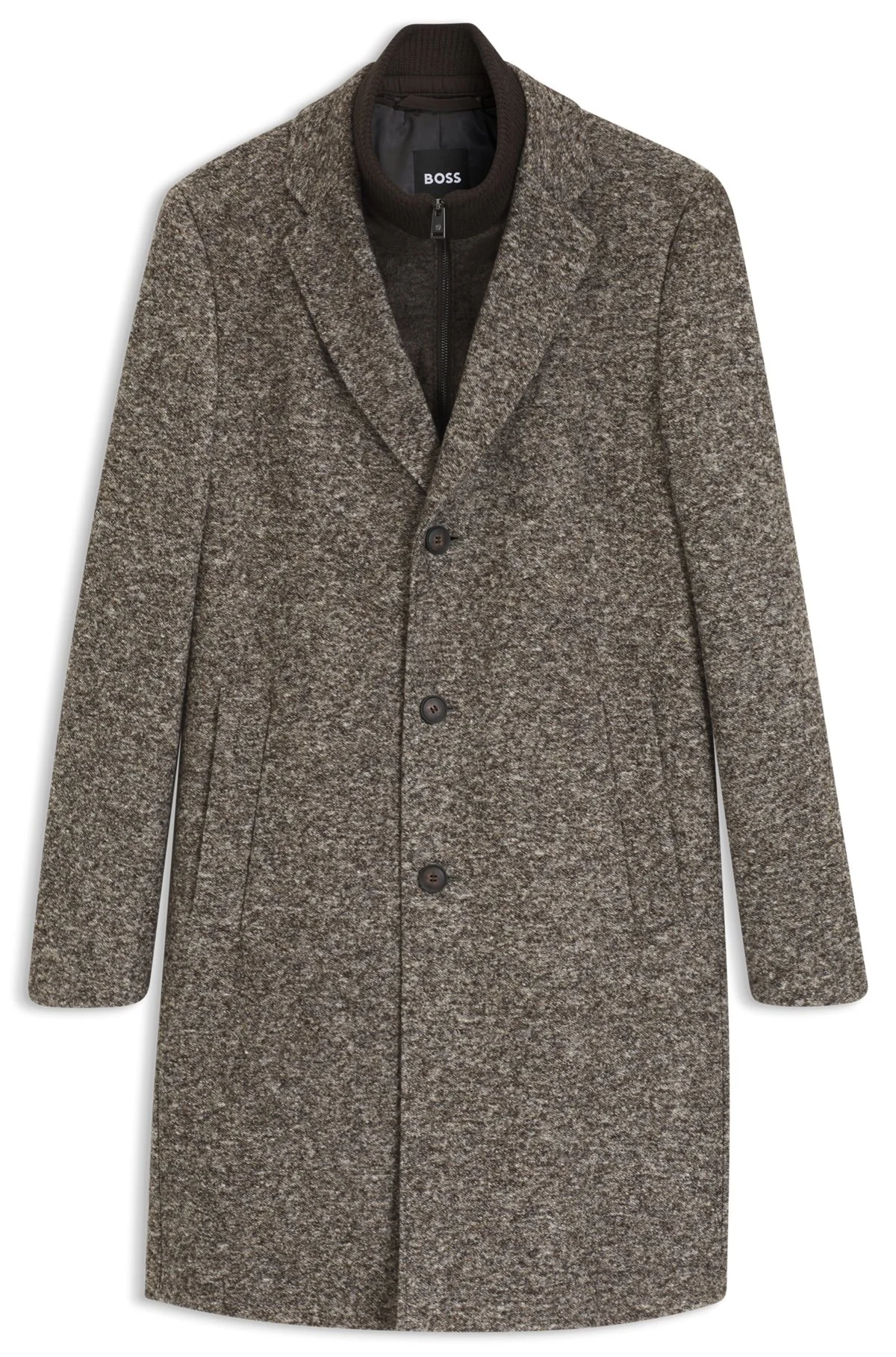 SLIM-FIT COAT IN ITALIAN JERSEY WITH VIRGIN WOOL - 1