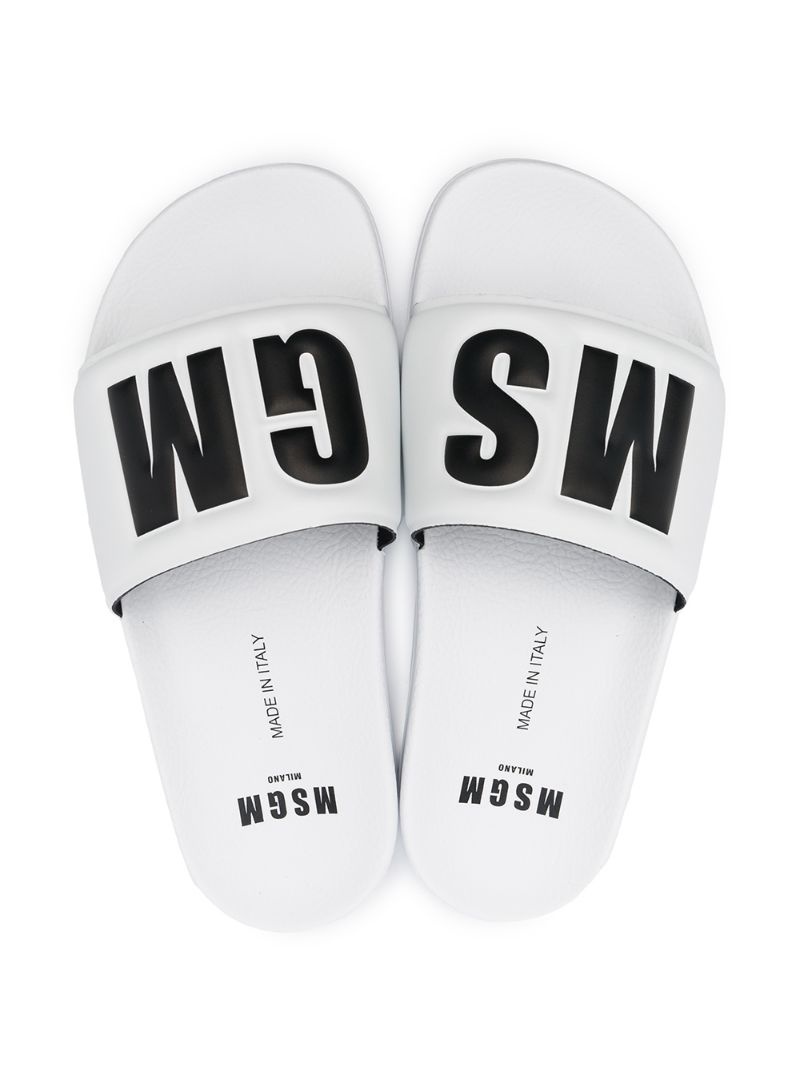 logo-embossed rubber slides - 8