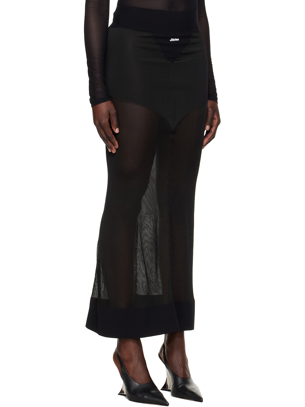 Black 'The Logo Knit' Maxi Skirt - 2