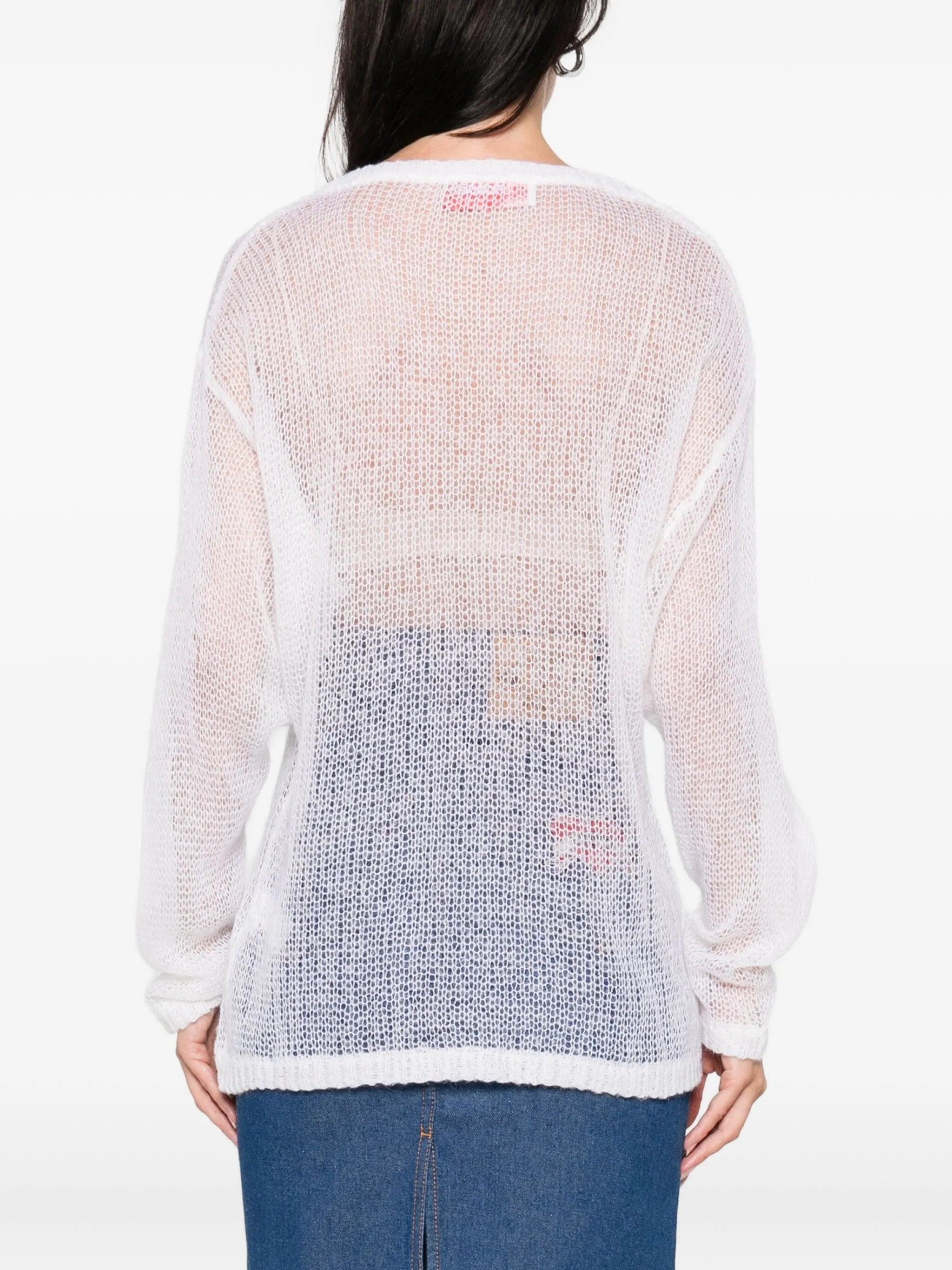 Fiorucci Embroidered Mesh Sweater - 5