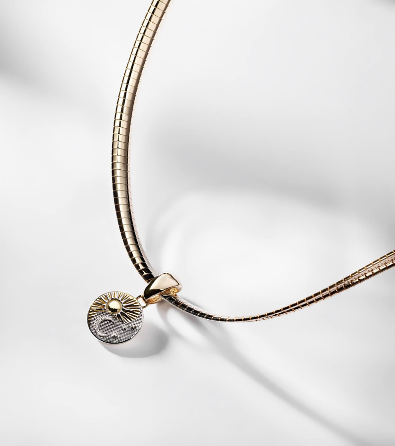Balance - Foundational Keys 18kt gold and white gold necklace with diamonds 5