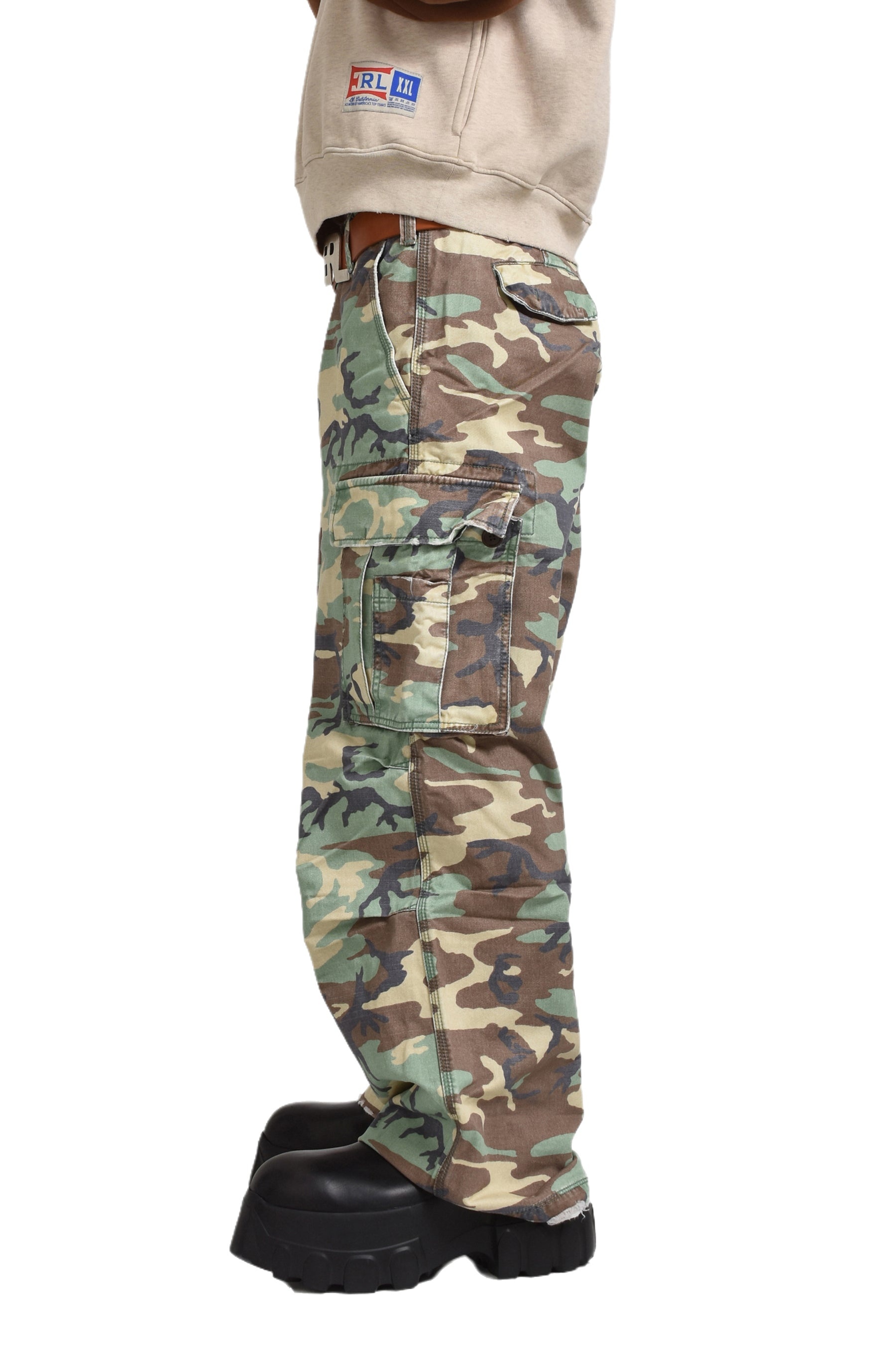 【M】 ERL CAMO CARGO PANTS WOVEN ERL CAMO CARGO PANTS WOVEN / GRN CAMO | nubiantokyo | REVERSIBLE