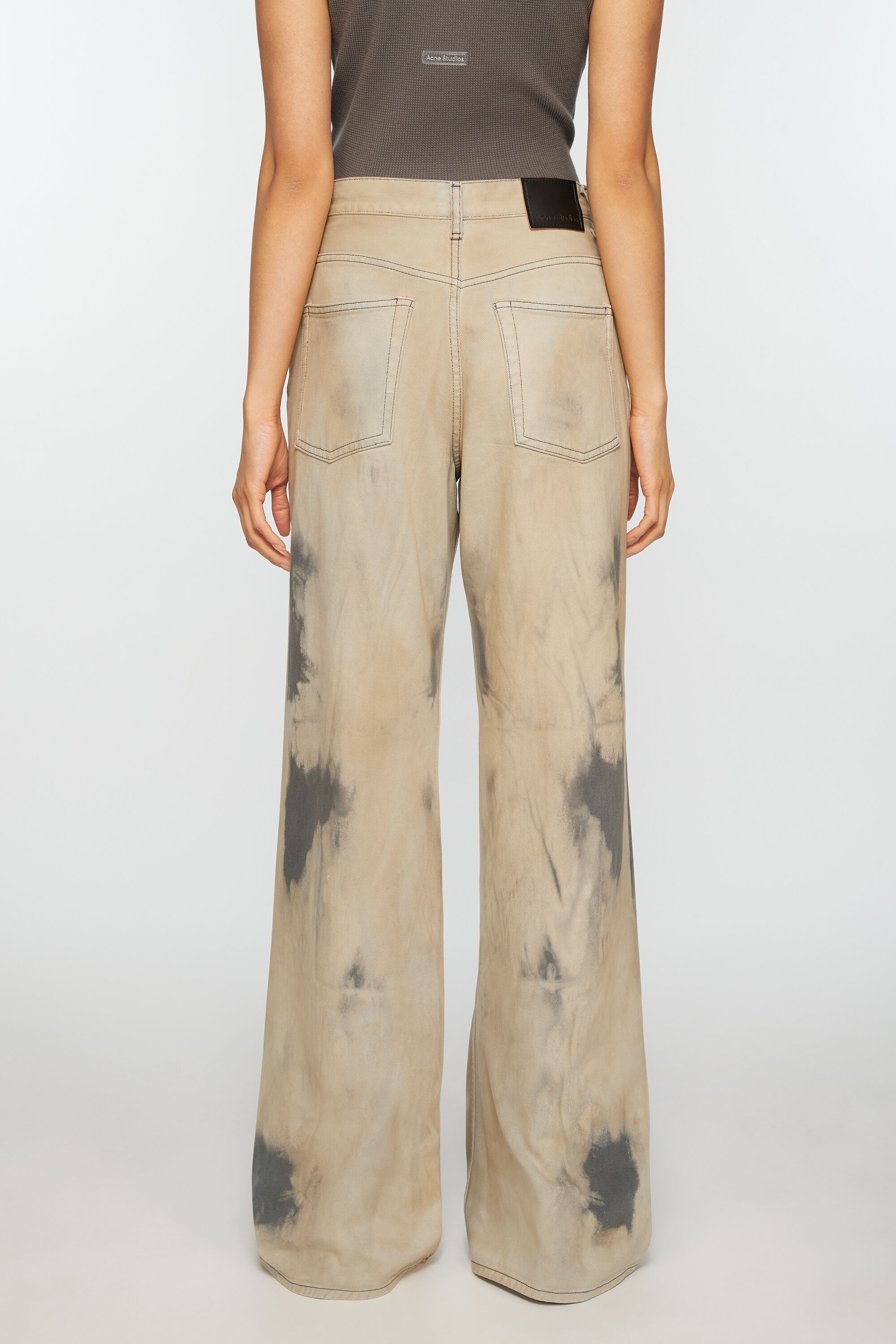 Relaxed fit jeans - 2022F - Beige/black - 4