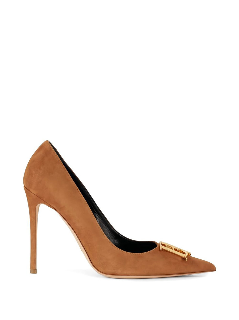 logo-detail suede pumps 1