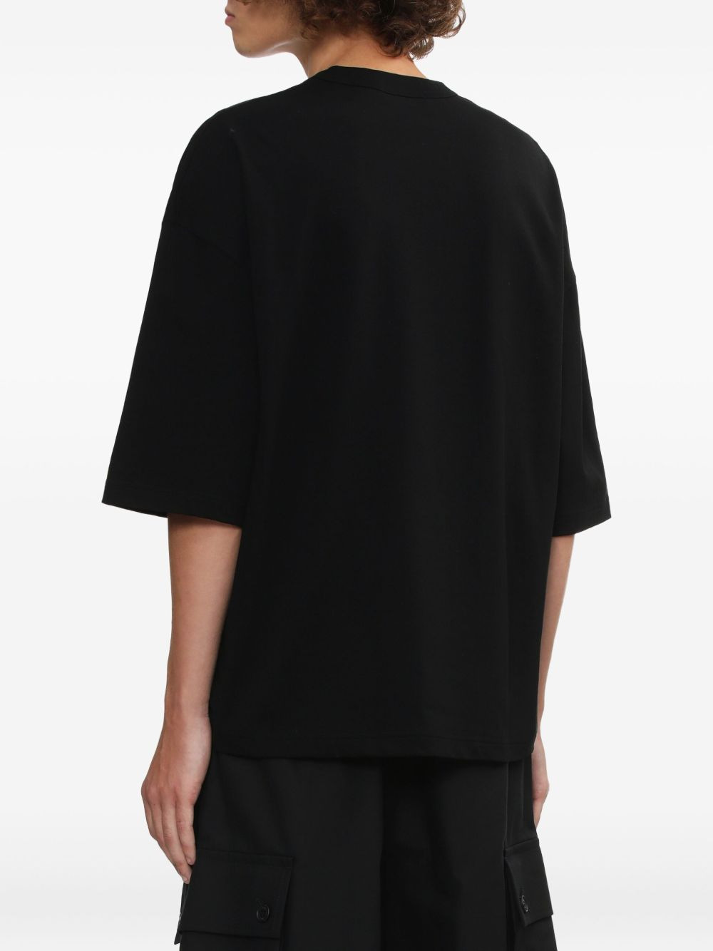 check-pattern patch-pocket T-shirt - 4