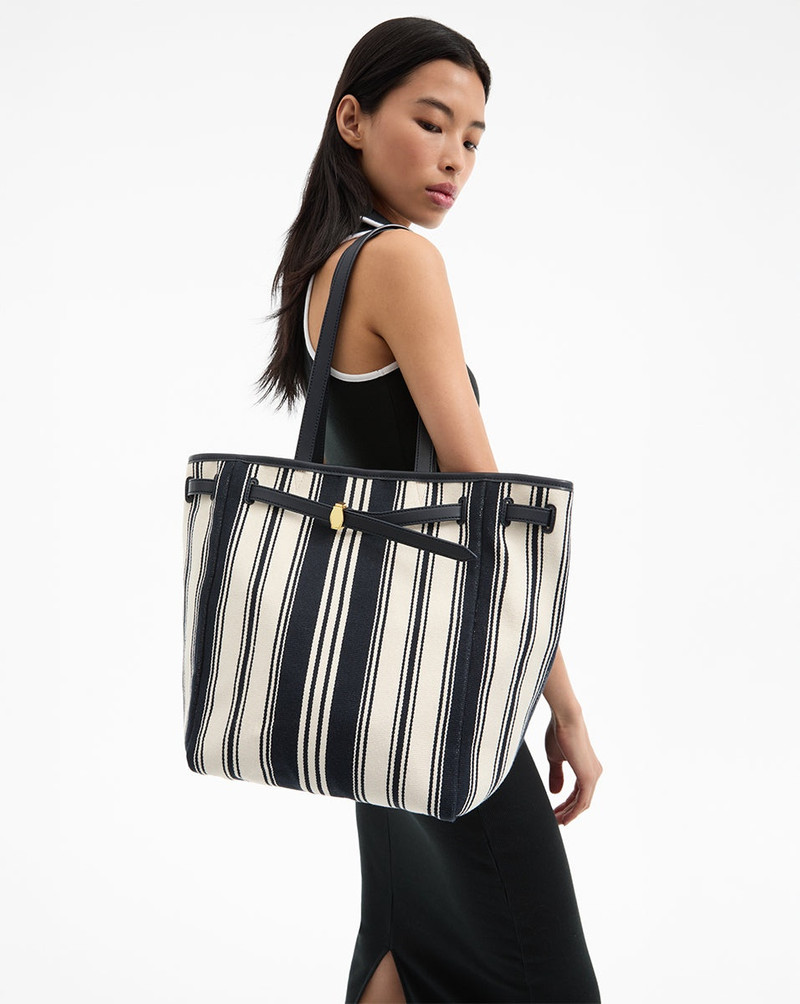 VERONICA BEARD VERONICA BEARD STRIPED CANVAS DASH TOTE outlook