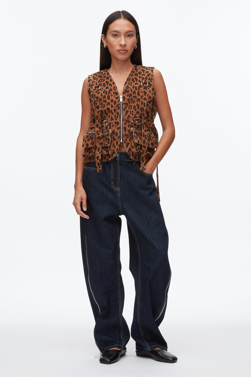 Leopard Print Field Vest 1