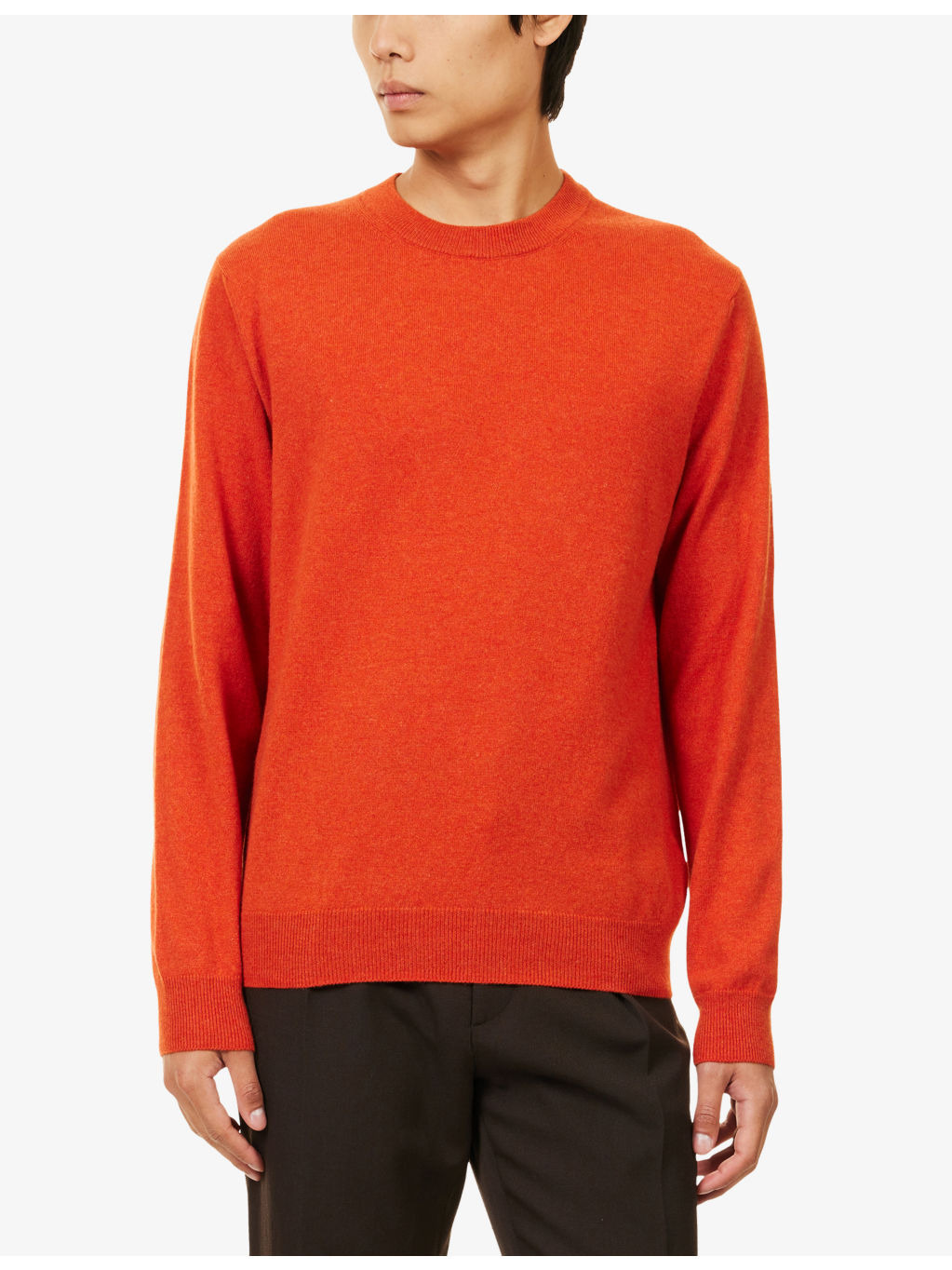 Crewneck Long-Sleeves Cashmere Knitted Jumper - 3