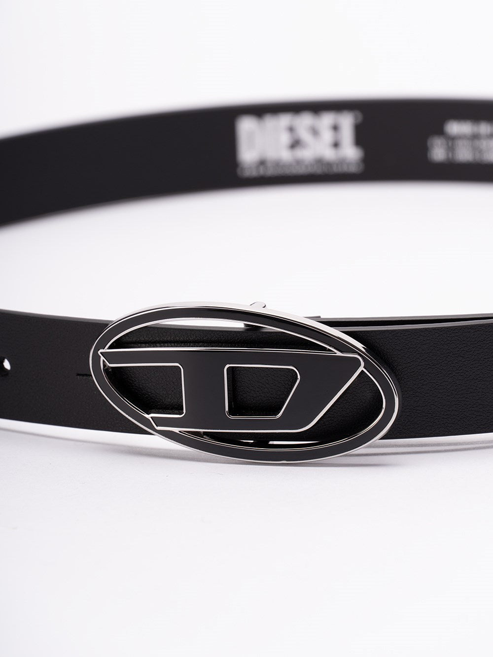 Diesel Women `B-1Dr 25` Leather Belt With Enamelled Buckle - 2