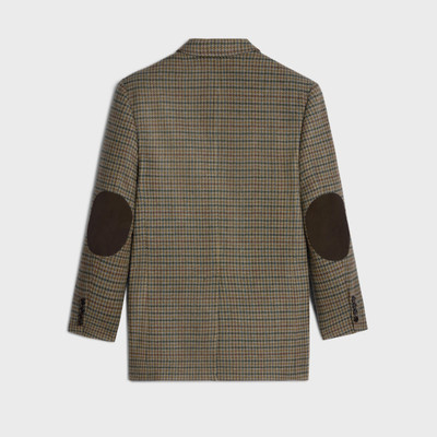 CELINE tommy jacket in checked cashmere outlook