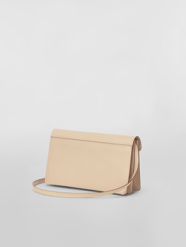 BEIGE TRUNK SAFFIANO CALFSKIN CLUTCH BAG - 3