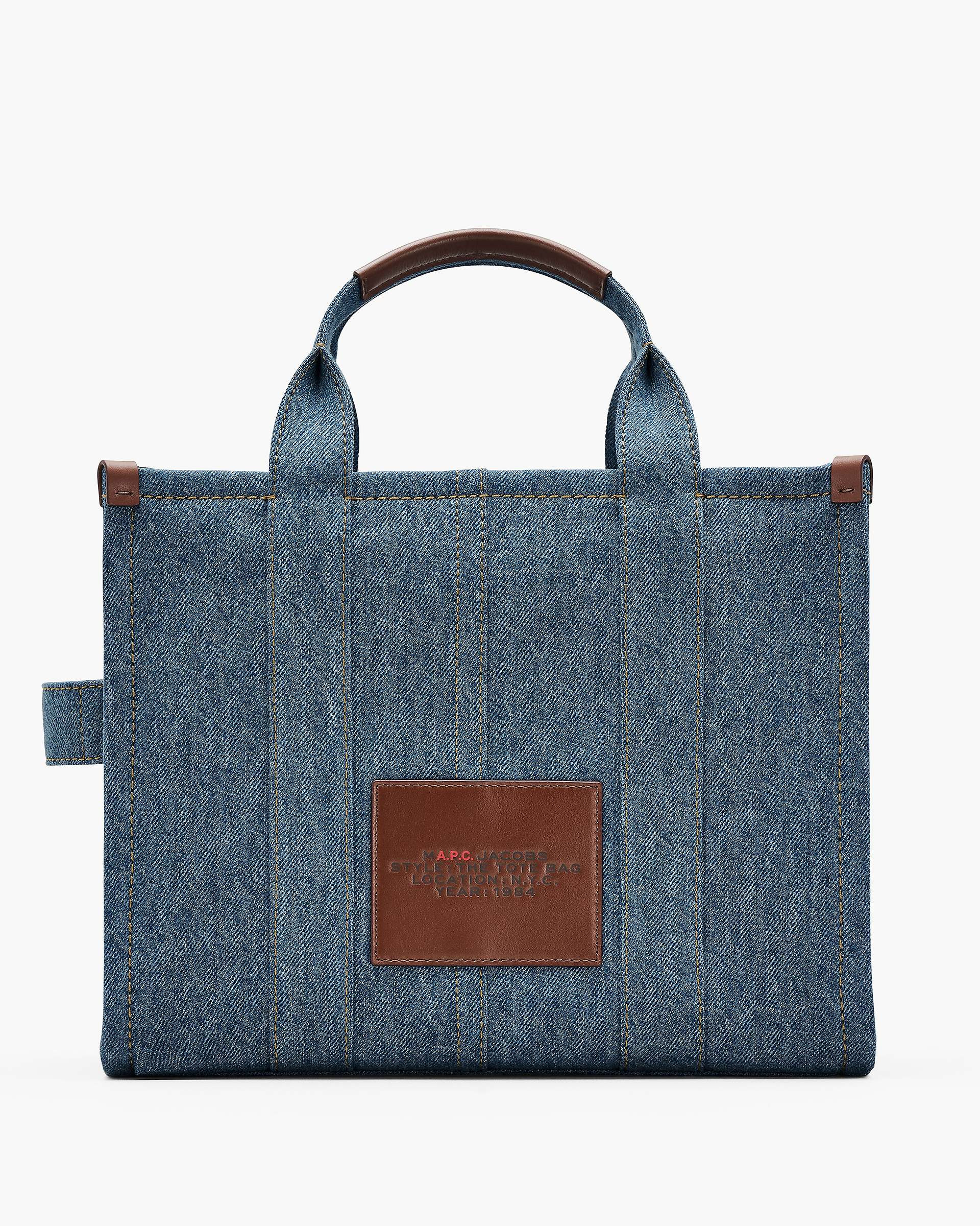 THE A.P.C. X MARC JACOBS DENIM MEDIUM TOTE BAG - 3