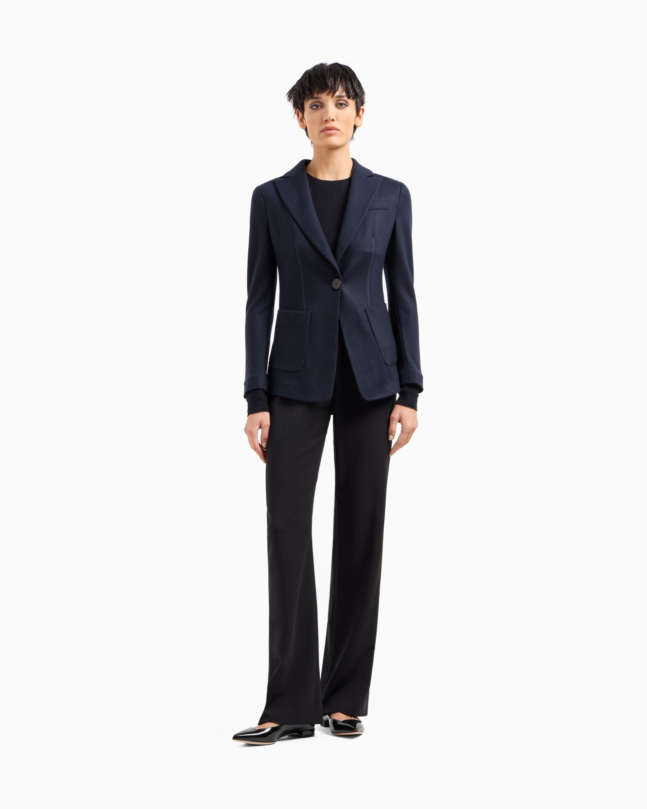 Single-breasted jacket in pure cashmere jersey - 2