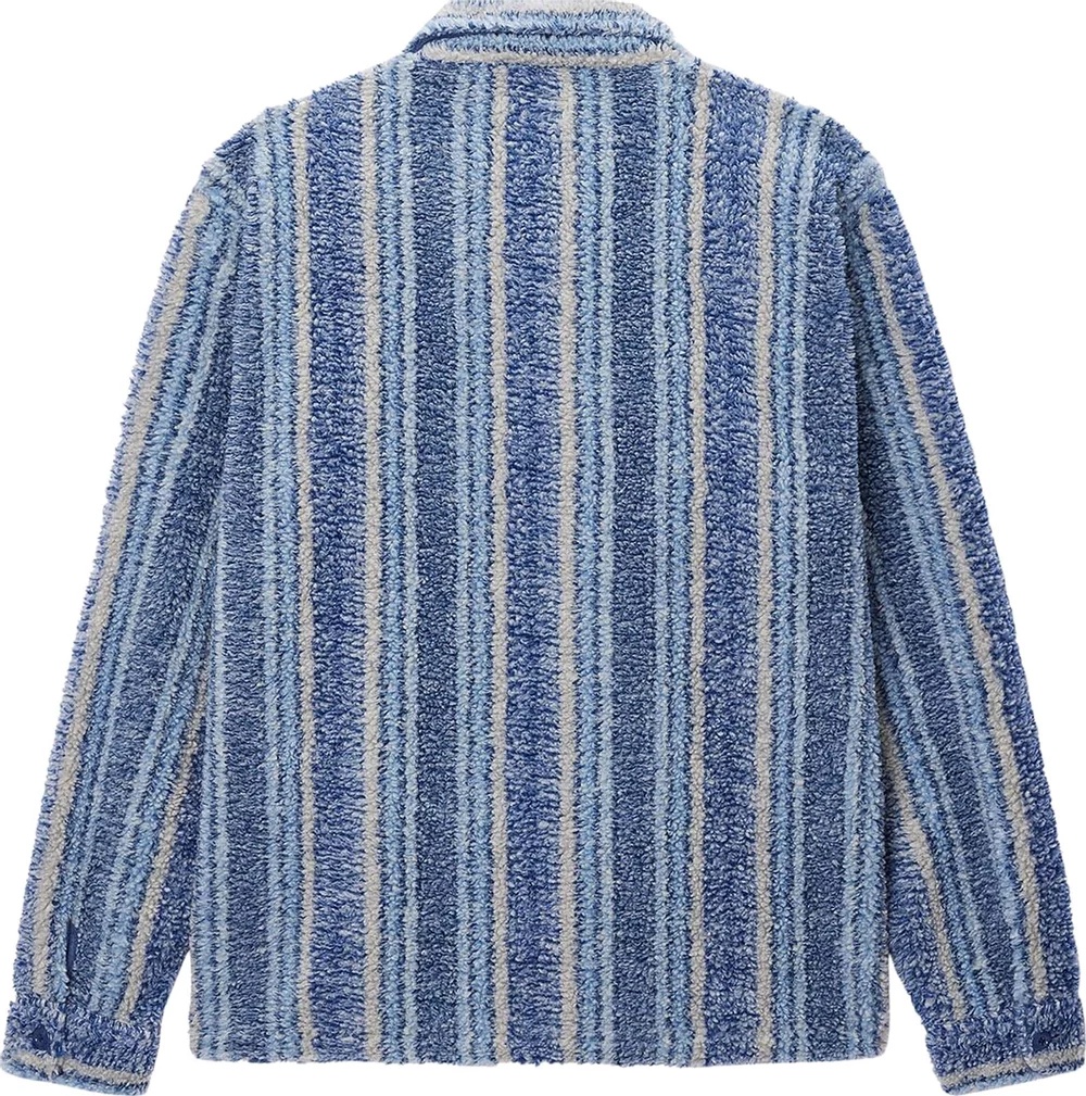 STUSSY Men Stripe Sherpa Shirt - 2