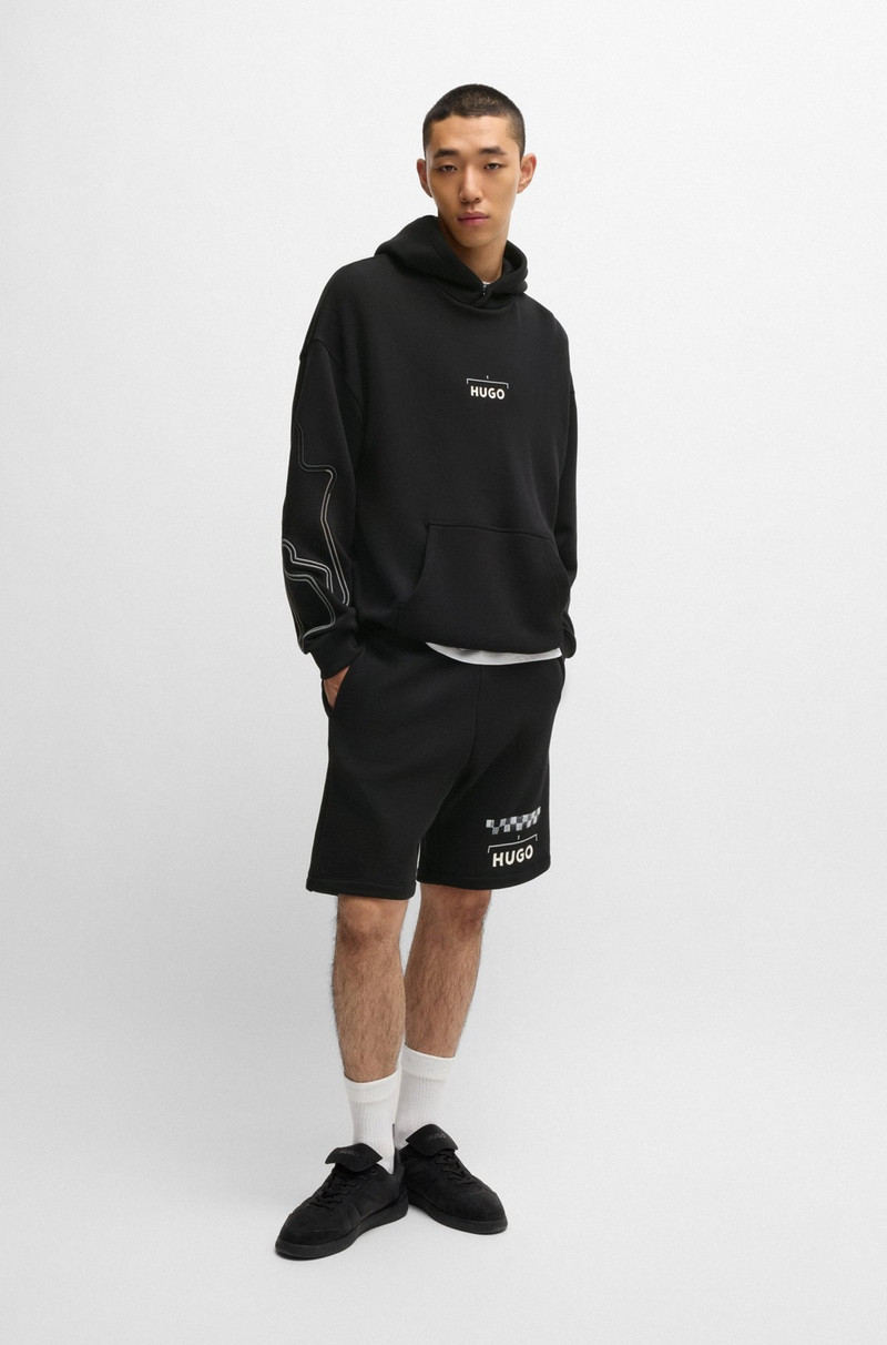 HUGO HOODIE WITH RACING PRINT outlook