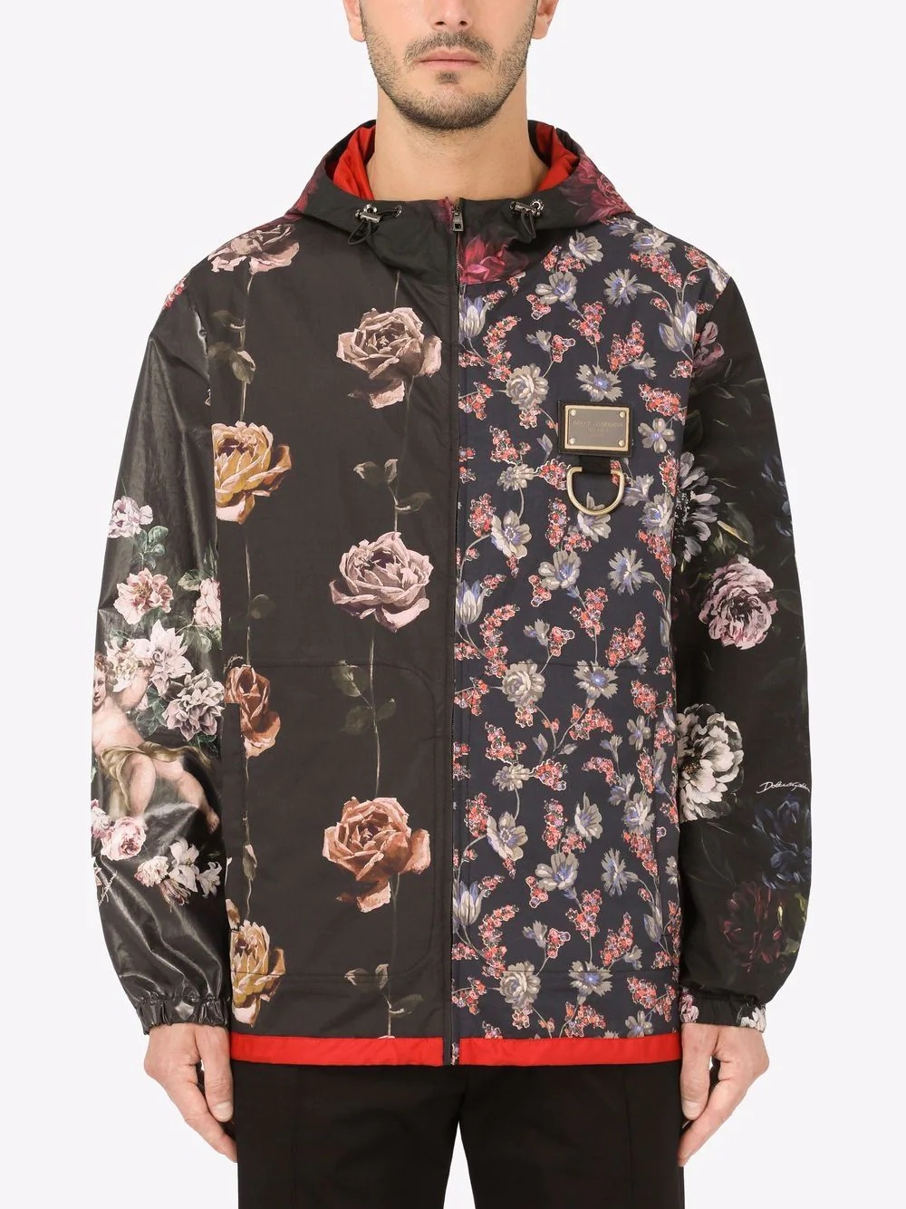 floral-print hooded jacket - 3