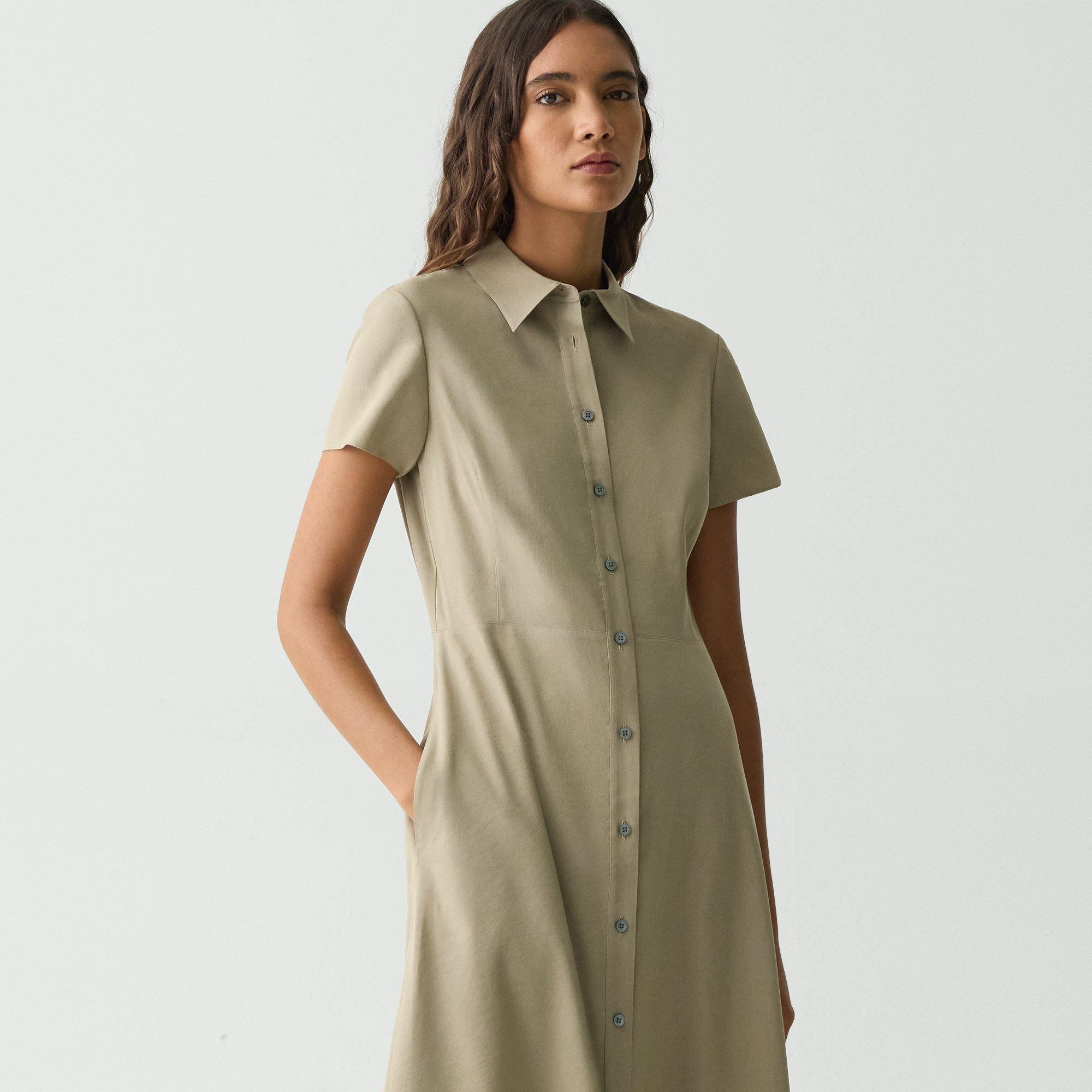 Midi Shirt Dress in Good Linen - 5