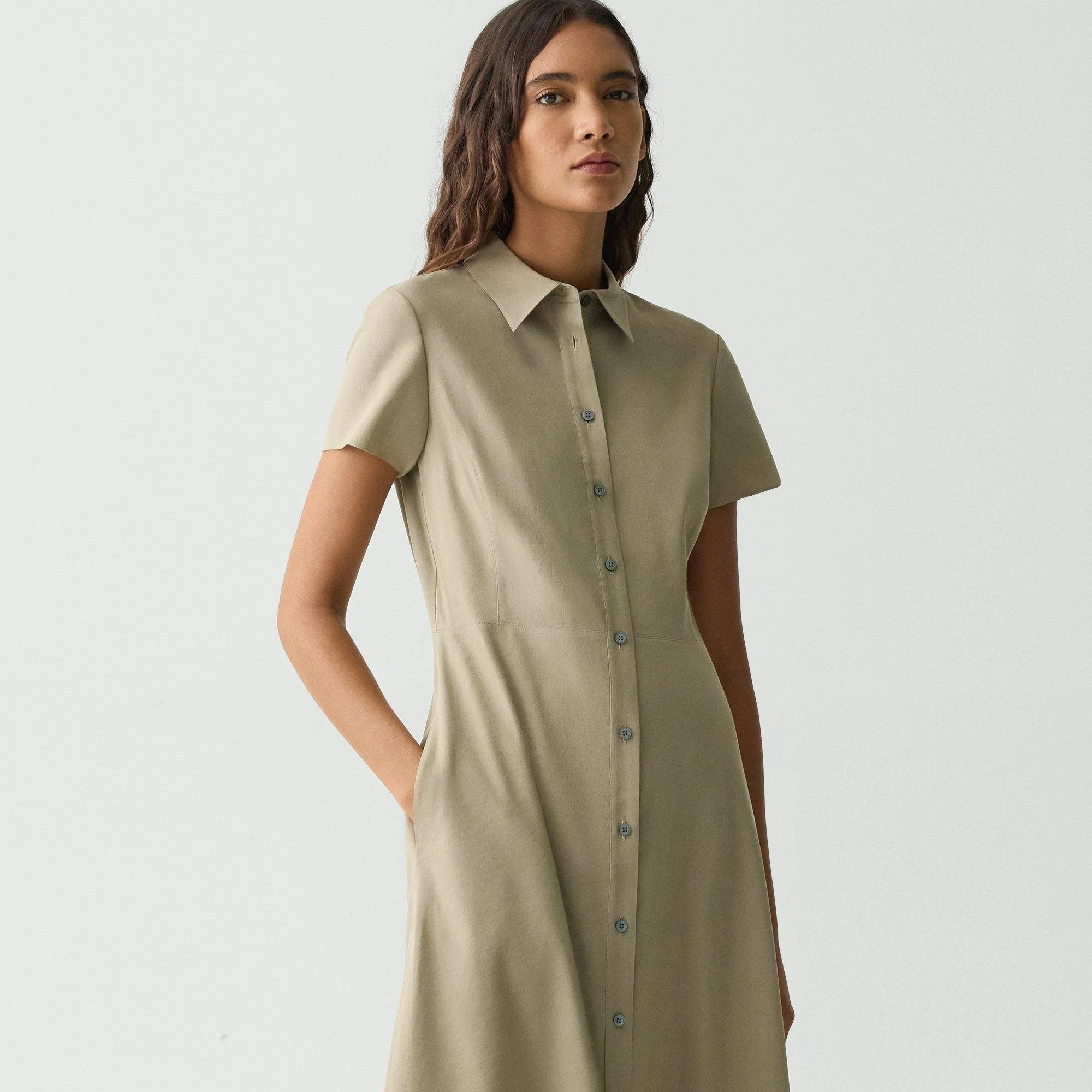 chinese dress ladies Just A Theory Navy Cotton Dress, Medium - The Mint Julep Boutique
