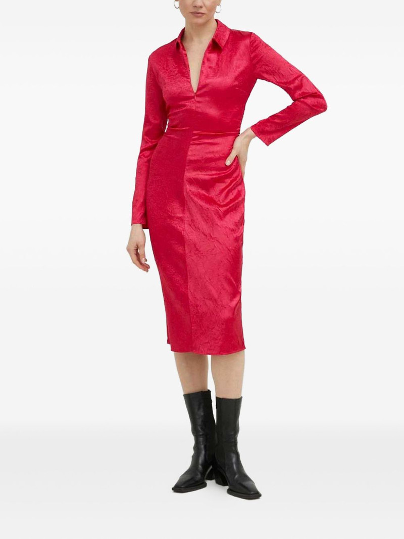 SAMSØE SAMSØE long-sleeve collared midi dress outlook