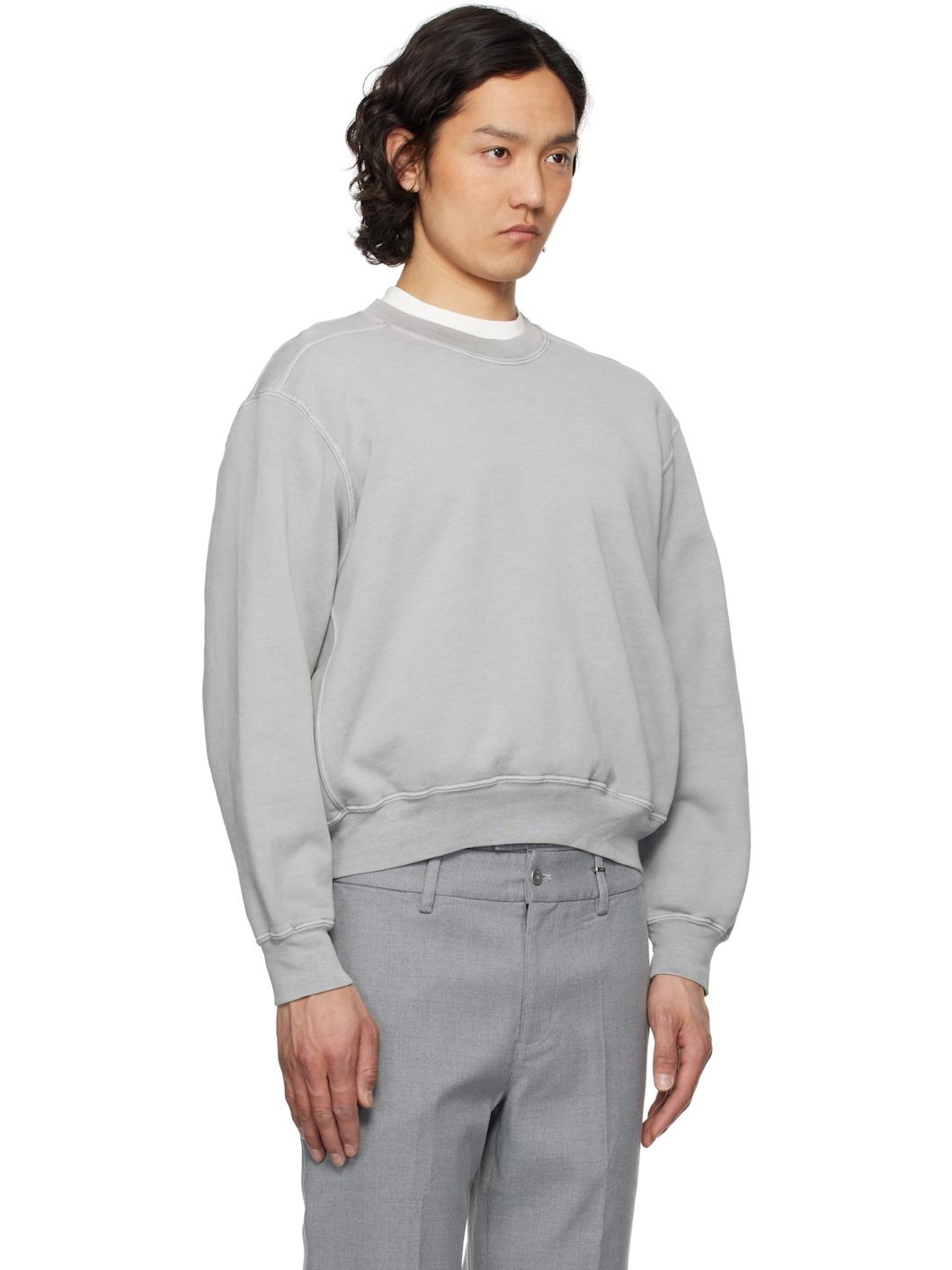 Gray Mini Crewneck Sweatshirt - 2