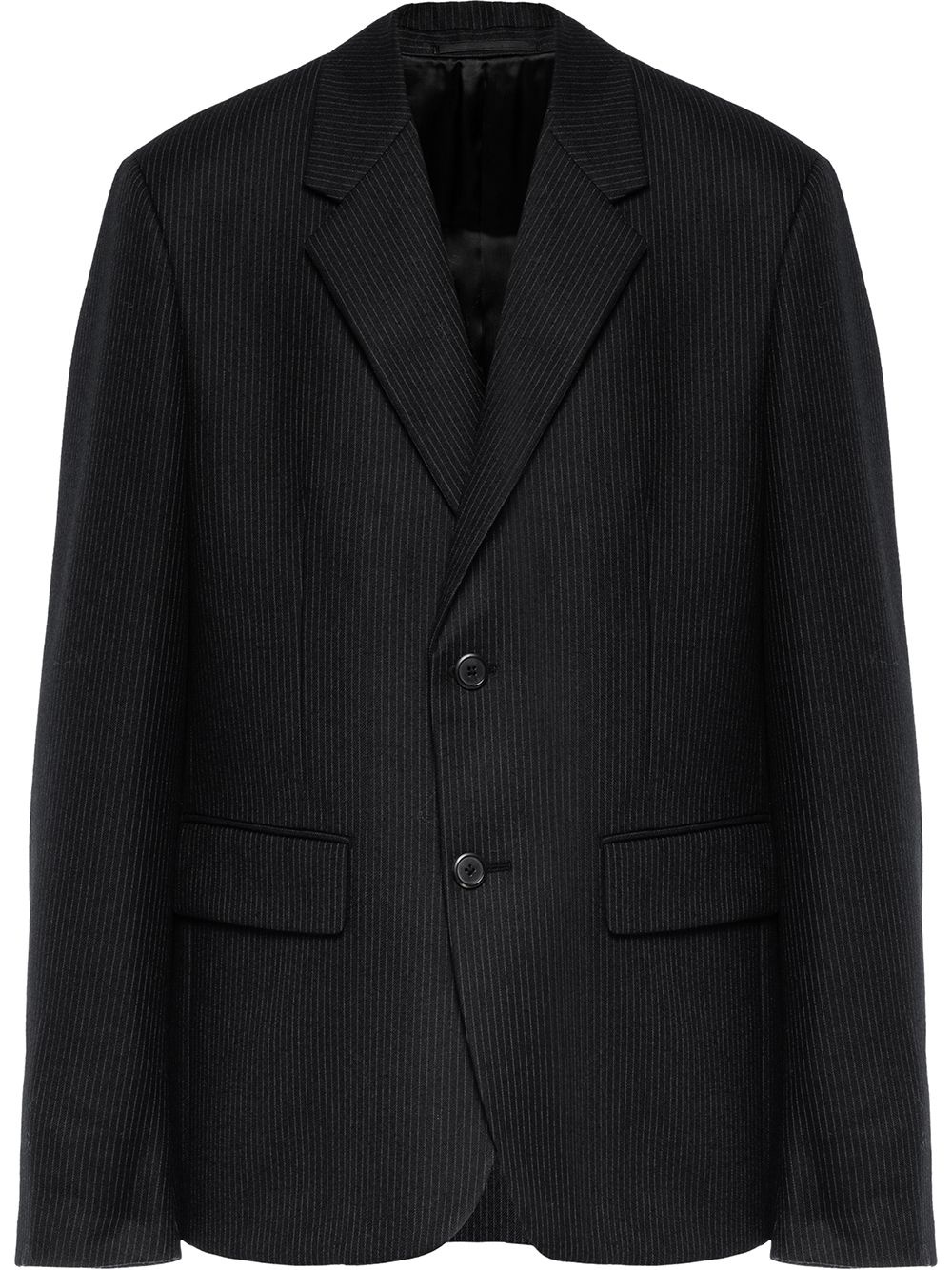 single-breasted wool suit jacket - 1