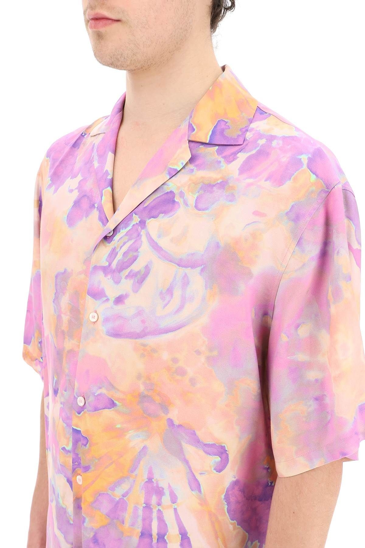 TIE-DYE SHIRT WITH SHELLS CAMO MOTIF - 5