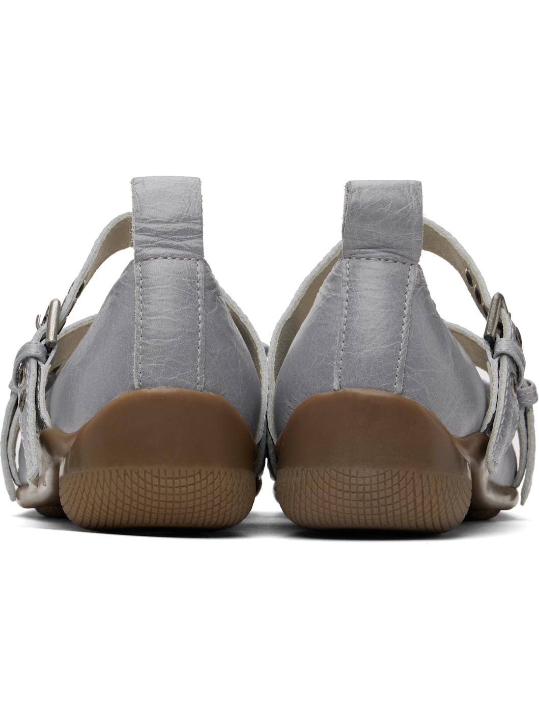 Blue Cross Buckle Ballerina Flats - 2
