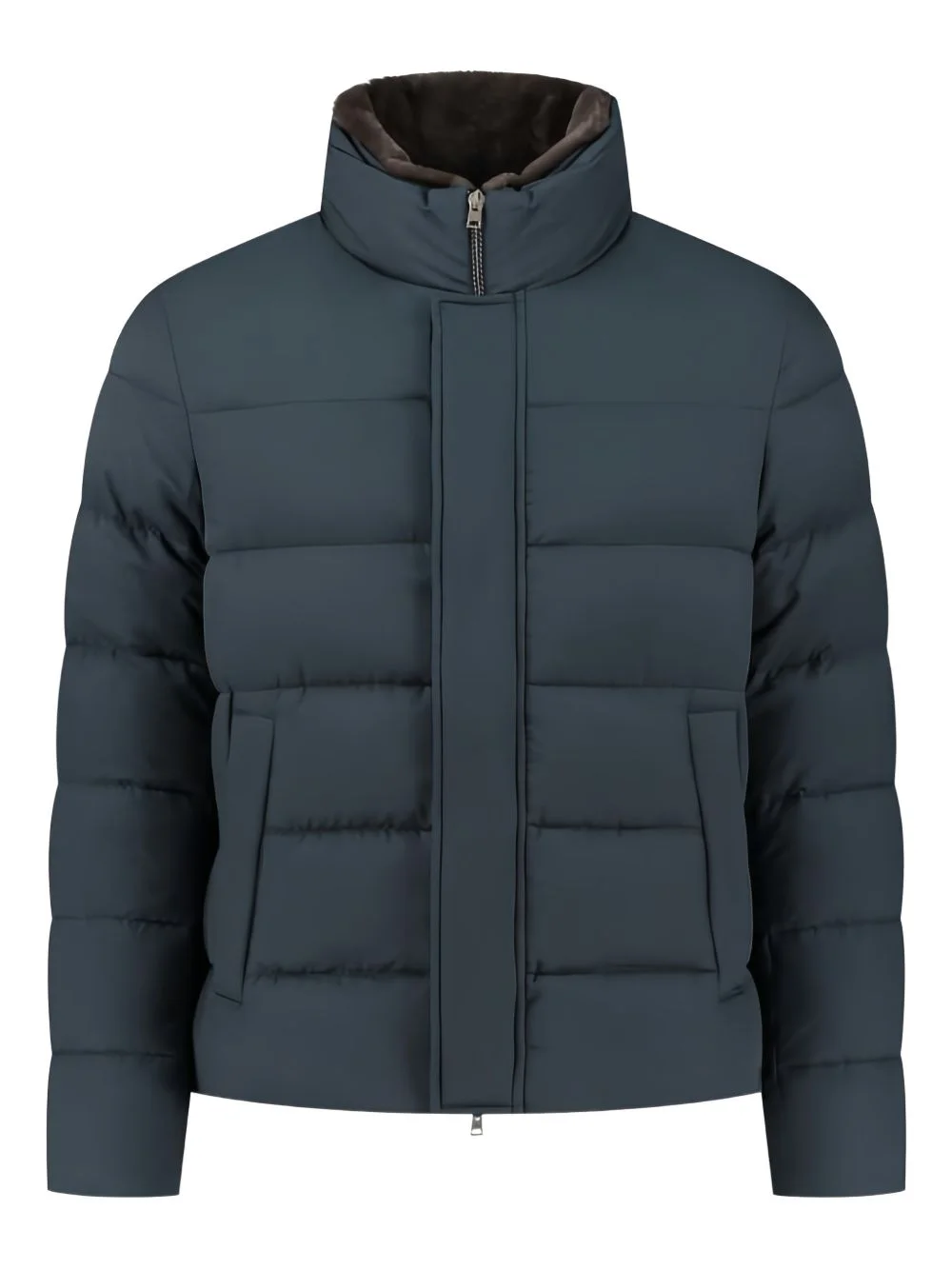 fur-collar puffer jackets - 1