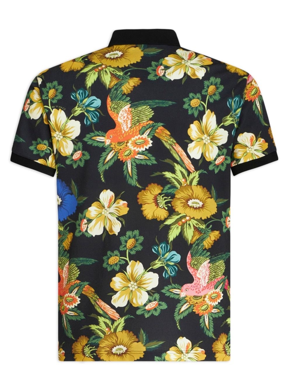 floral-print cotton polo shirt - 6